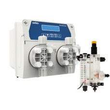 Измерительно-дозирующая станция Kemi Dose Double  pH/FChlor Amp амперометрическое измерение хлора , с двумя встроенными  мембранными насосами 5 л/час , Wi-Fi