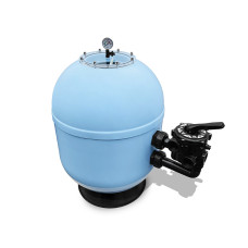 Фильтровальная емкость Pacific Plus 620 мм, 15 м3/час, прозрачная крышка на болтах, шестиходовой 1,5" боковой  клапан, 150 кг песка