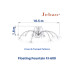 Плавающий фонтан-аэратор для пруда Jebao FJ-600 с насосом, 3-мя фонтанными насадками, светильниками и пультом управления