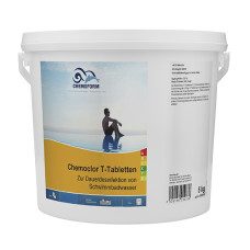 Chemochlor-T-Tabletten (табл. 20 г) 5 кг. Медленнорастворимый хлорпрепарат для длительного хлорирования (90% акт. хлора)