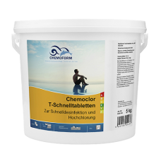 Chemochlor-T-Schnelltabletten (табл. 20 г) 5 кг. Быстрорастворимый хлорпрепарат для ударного хлорирования (56% акт. хлора)