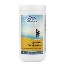 Chemochlor-T-Großtabletten 1 кг (табл. 200 г) таблетки для длительного обеззараживания воды в бассейне.