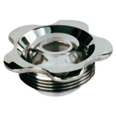 Впускная форсунка - фланец нерж.сталь, прозрачный глазок 18мм 