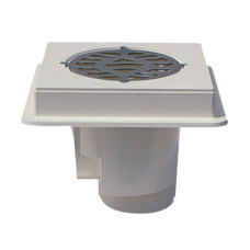 Донный слив под бетон нерж. крышка круглая