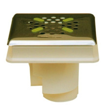 Донный слив под бетон нерж. крышка квадратная