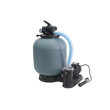 Фильтрационный комплект 4 м3/час, Samoa 300, 1.25" верхний 5-ти ходовой клапан, насос с предфильтром FIJI 0.18 кВт, с подставкой