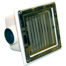 Донный слив для коммерческих бассейнов 250x250mm 19m3/час, пластик, нерж.накладка, подключение 75 мм.