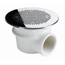 Донный слив Vagner VAMILLA под пленку, с латунными вставками, с решеткой из нерж.стали