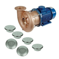 Окончательный комплект гидромассажной стенки Combi Whirl 4-форсуночной ( лицевые панели гидромассажных форсунок и заборных устройств исполнение нерж.сталь + насос 4,0 кВт/400В) *не комплектуется пневмокнопкой и пускателем насоса*