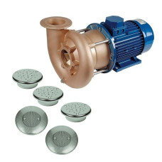 Окончательный комплект гидромассажной стенки Combi Whirl 3-форсуночной ( лицевые панели гидромассажных форсунок и заборных устройств исполнение нерж.сталь + насос 3,0 кВт/400В) *не комплектуется пневмокнопкой и пускателем насоса*