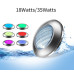  Світильник для басейну LED, серія 260SS-AC, випукла лампа RGB, 316 нерж.сталь 1.5мм, 35W, 441 SMD, 260 х 28 мм